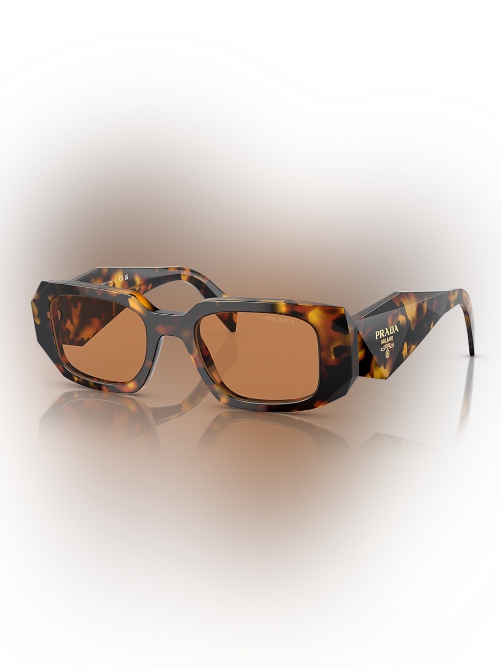 Prada Tortoiseshell Frame Sunglasses with Brown Lenses